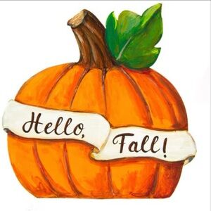 Hello Fall Banner Pumpkin by The Round Top Collection